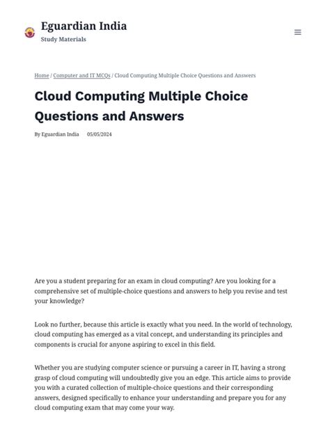 cloud computing mcq village.